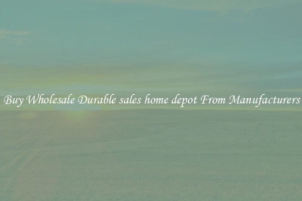 Buy Wholesale Durable sales home depot From Manufacturers