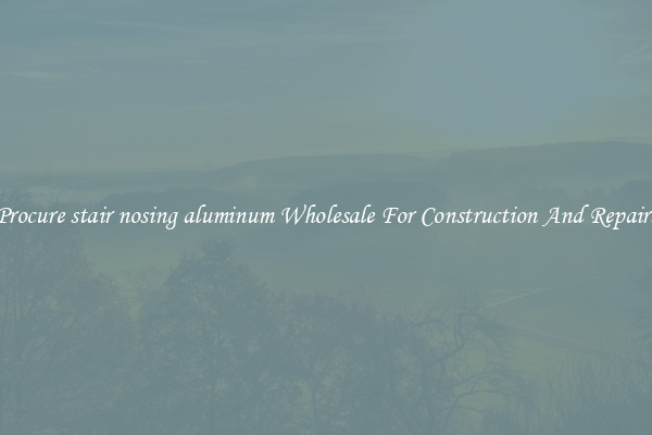 Procure stair nosing aluminum Wholesale For Construction And Repairs