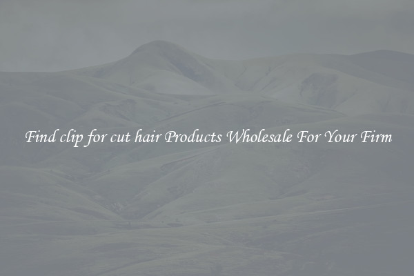 Find clip for cut hair Products Wholesale For Your Firm