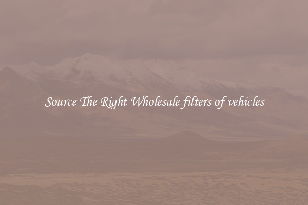 Source The Right Wholesale filters of vehicles