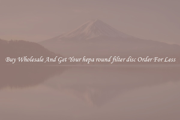 Buy Wholesale And Get Your hepa round filter disc Order For Less