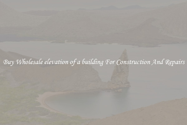 Buy Wholesale elevation of a building For Construction And Repairs