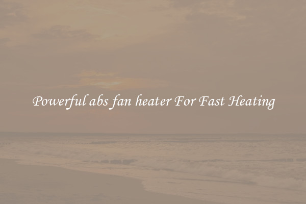 Powerful abs fan heater For Fast Heating