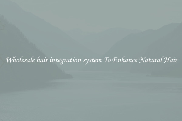 Wholesale hair integration system To Enhance Natural Hair